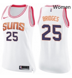 Womens Nike Phoenix Suns 25 Mikal Bridges Swingman WhitePink Fashion NBA Jersey Womens Nike Phoenix Suns 25 Mikal Bridges Swingman WhitePink Fashion NBA Jersey