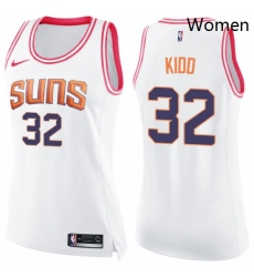 Womens Nike Phoenix Suns 32 Jason Kidd Swingman WhitePink Fashion NBA Jersey Womens Nike Phoenix Suns 32 Jason Kidd Swingman WhitePink Fashion NBA Jersey