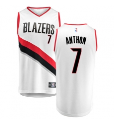 Men Blazers 7 Carmelo Anthony White Jersey Men Blazers 7 Carmelo Anthony White Jersey