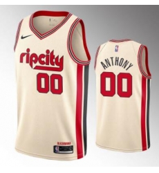 Men Nike Portland Trail Blazers 00 Carmelo Anthony Cream City Red Swinman Jersey Men Nike Portland Trail Blazers 00 Carmelo Anthony Cream City Red Swinman Jersey