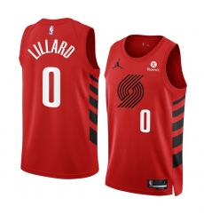 Men Portland Trail Blazers 0 Damian Lillard 2022 23 Red Statement Edition Swingman Stitched Basketball Jersey Men Portland Trail Blazers 0 Damian Lillard 2022 23 Red Statement Edition Swingman Stitched Basketball Jersey
