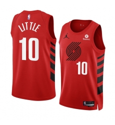 Men Portland Trail Blazers 10 Nassir Little 2022 23 Red Statement Edition Swingman Stitched Basketball Jersey Men Portland Trail Blazers 10 Nassir Little 2022 23 Red Statement Edition Swingman Stitched Basketball Jersey