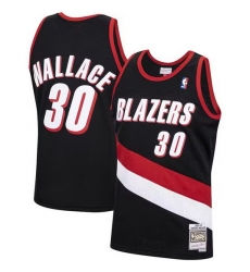 Men Portland Trail Blazers 30 Rasheed Wallace Black 1999 00 Hardwood Classics Swingman Stitched Basketball Jersey Men Portland Trail Blazers 30 Rasheed Wallace Black 1999 00 Hardwood Classics Swingman Stitched Basketball Jersey
