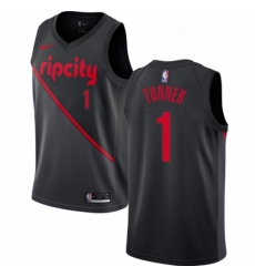 Mens Nike Portland Trail Blazers 1 Evan Turner Swingman Black NBA Jersey 2018 19 City Edition Mens Nike Portland Trail Blazers 1 Evan Turner Swingman Black NBA Jersey 2018 19 City Edition