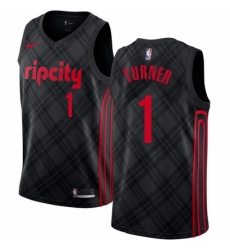 Mens Nike Portland Trail Blazers 1 Evan Turner Swingman Black NBA Jersey City Edition Mens Nike Portland Trail Blazers 1 Evan Turner Swingman Black NBA Jersey City Edition