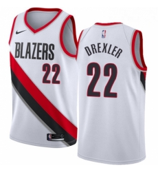 Mens Nike Portland Trail Blazers 22 Clyde Drexler Swingman White Home NBA Jersey Association Edition Mens Nike Portland Trail Blazers 22 Clyde Drexler Swingman White Home NBA Jersey Association Edition