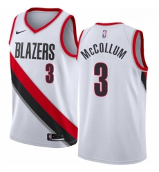 Mens Nike Portland Trail Blazers 3 CJ McCollum Authentic White Home NBA Jersey Association Edition Mens Nike Portland Trail Blazers 3 CJ McCollum Authentic White Home NBA Jersey Association Edition