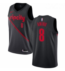 Mens Nike Portland Trail Blazers 8 Al Farouq Aminu Swingman Black NBA Jersey 2018 19 City Edition Mens Nike Portland Trail Blazers 8 Al Farouq Aminu Swingman Black NBA Jersey 2018 19 City Edition