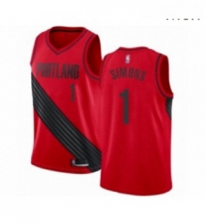 Mens Portland Trail Blazers 1 Anfernee Simons Authentic Red Basketball Jersey Statement Edition Mens Portland Trail Blazers 1 Anfernee Simons Authentic Red Basketball Jersey Statement Edition