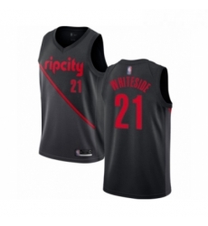 Mens Portland Trail Blazers 21 Hassan Whiteside Authentic Black Basketball Jersey 2018 19 City Edition Mens Portland Trail Blazers 21 Hassan Whiteside Authentic Black Basketball Jersey 2018 19 City Edition