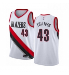 Mens Portland Trail Blazers 43 Anthony Tolliver Authentic White Basketball Jersey Association Edition Mens Portland Trail Blazers 43 Anthony Tolliver Authentic White Basketball Jersey Association Edition
