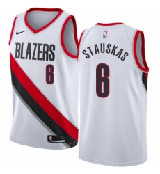 Womens Nike Portland Trail Blazers 6 Nik Stauskas Swingman White NBA Jersey Association Edition Womens Nike Portland Trail Blazers 6 Nik Stauskas Swingman White NBA Jersey Association Edition