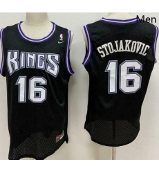 Men Men Sacramento Kings 16 Peja Stojakovic Black Soul Swingman Jersey Men Men Sacramento Kings 16 Peja Stojakovic Black Soul Swingman Jersey