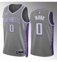 Men Nike Sacramento Kings Malik Monk #0 Gray Stitched NBA Jersey Men Nike Sacramento Kings Malik Monk #0 Gray Stitched NBA Jersey
