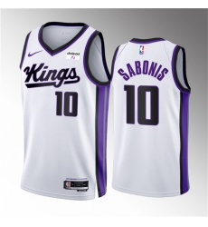 Men Sacramento Kings 10 Domantas Sabonis White 2023 24 Association Edition Swingman Stitched Basketball Jersey Men Sacramento Kings 10 Domantas Sabonis White 2023 24 Association Edition Swingman Stitched Basketball Jersey