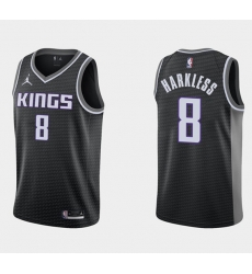 Men Sacramento Kings 8 Maurice Harkless Swingman Black Statement Edition Stitched Jersey Men Sacramento Kings 8 Maurice Harkless Swingman Black Statement Edition Stitched Jersey