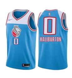 Men Sacramento Kings Tyrese Haliburton #0 Blue NBA Jersey Men Sacramento Kings Tyrese Haliburton #0 Blue NBA Jersey