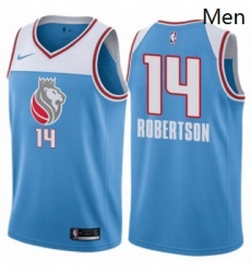 Mens Nike Sacramento Kings 14 Oscar Robertson Swingman Blue NBA Jersey City Edition Mens Nike Sacramento Kings 14 Oscar Robertson Swingman Blue NBA Jersey City Edition