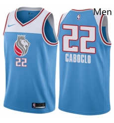 Mens Nike Sacramento Kings 22 Bruno Caboclo Swingman Blue NBA Jersey City Edition Mens Nike Sacramento Kings 22 Bruno Caboclo Swingman Blue NBA Jersey City Edition