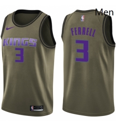 Mens Nike Sacramento Kings 3 Yogi Ferrell Swingman Green Salute to Service NBA Jersey Mens Nike Sacramento Kings 3 Yogi Ferrell Swingman Green Salute to Service NBA Jersey
