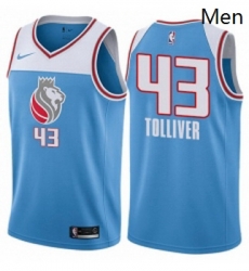 Mens Nike Sacramento Kings 43 Anthony Tolliver Swingman Blue NBA Jersey City Edition Mens Nike Sacramento Kings 43 Anthony Tolliver Swingman Blue NBA Jersey City Edition