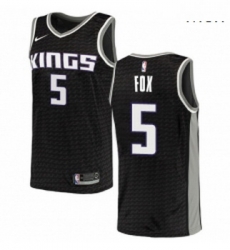 Mens Nike Sacramento Kings 5 DeAaron Fox Authentic Black NBA Jersey Statement Edition Mens Nike Sacramento Kings 5 DeAaron Fox Authentic Black NBA Jersey Statement Edition