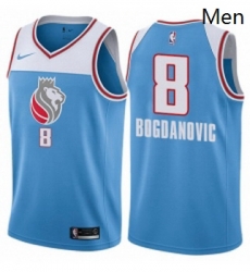 Mens Nike Sacramento Kings 8 Bogdan Bogdanovic Swingman Blue NBA Jersey City Edition Mens Nike Sacramento Kings 8 Bogdan Bogdanovic Swingman Blue NBA Jersey City Edition