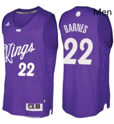 Mens Sacramento Kings 22 Matt Barnes Purple 2016 2017 Christmas Day NBA Swingman Jersey Mens Sacramento Kings 22 Matt Barnes Purple 2016 2017 Christmas Day NBA Swingman Jersey