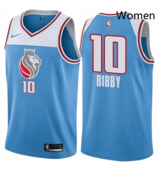 Womens Nike Sacramento Kings 10 Mike Bibby Swingman Blue NBA Jersey City Edition Womens Nike Sacramento Kings 10 Mike Bibby Swingman Blue NBA Jersey City Edition