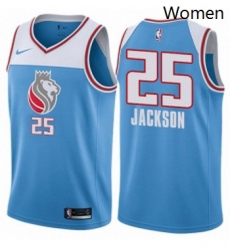 Womens Nike Sacramento Kings 25 Justin Jackson Swingman Blue NBA Jersey City Edition Womens Nike Sacramento Kings 25 Justin Jackson Swingman Blue NBA Jersey City Edition