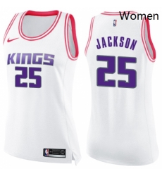Womens Nike Sacramento Kings 25 Justin Jackson Swingman WhitePink Fashion NBA Jersey Womens Nike Sacramento Kings 25 Justin Jackson Swingman WhitePink Fashion NBA Jersey