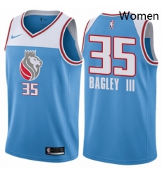 Womens Nike Sacramento Kings 35 Marvin Bagley III Swingman Blue NBA Jersey City Edition Womens Nike Sacramento Kings 35 Marvin Bagley III Swingman Blue NBA Jersey City Edition