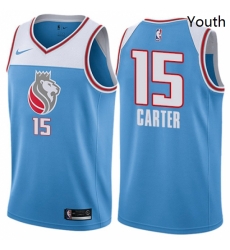 Youth Nike Sacramento Kings 15 Vince Carter Swingman Blue NBA Jersey City Edition Youth Nike Sacramento Kings 15 Vince Carter Swingman Blue NBA Jersey City Edition