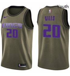 Youth Nike Sacramento Kings 20 Harry Giles Swingman Green Salute to Service NBA Jersey Youth Nike Sacramento Kings 20 Harry Giles Swingman Green Salute to Service NBA Jersey