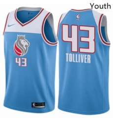 Youth Nike Sacramento Kings 43 Anthony Tolliver Swingman Blue NBA Jersey City Edition Youth Nike Sacramento Kings 43 Anthony Tolliver Swingman Blue NBA Jersey City Edition