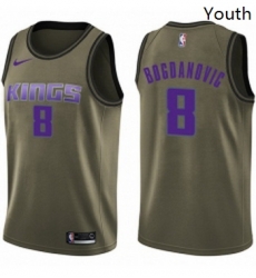 Youth Nike Sacramento Kings 8 Bogdan Bogdanovic Swingman Green Salute to Service NBA Jersey Youth Nike Sacramento Kings 8 Bogdan Bogdanovic Swingman Green Salute to Service NBA Jersey