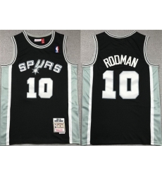 Men San Antonio Spurs 10 Dennis Rodman Black Stitched Jersey Men San Antonio Spurs 10 Dennis Rodman Black Stitched Jersey