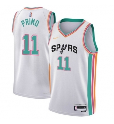 Men San Antonio Spurs 11 Joshua Primo White City Edition Stitched Jersey Men San Antonio Spurs 11 Joshua Primo White City Edition Stitched Jersey
