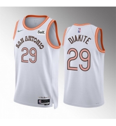 Men San Antonio Spurs 29 Mamadi Diakite White 2023 24 City EditionStitched Basketball Jersey Men San Antonio Spurs 29 Mamadi Diakite White 2023 24 City EditionStitched Basketball Jersey