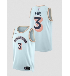 Men San Antonio Spurs 3 Chris Paul Light Blue 2024 25 City Edition Stitched Basketball Jersey Men San Antonio Spurs 3 Chris Paul Light Blue 2024 25 City Edition Stitched Basketball Jersey