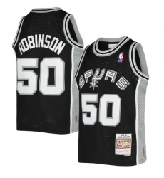 Men San Antonio Spurs 50 David Robinson Mitchell 26 Ness Black 1998 99 Hardwood Classics Swingman Throwback Jersey Men San Antonio Spurs 50 David Robinson Mitchell 26 Ness Black 1998 99 Hardwood Classics Swingman Throwback Jersey