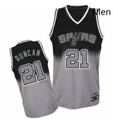 Mens Adidas San Antonio Spurs 21 Tim Duncan Authentic BlackGrey Fadeaway Fashion NBA Jersey Mens Adidas San Antonio Spurs 21 Tim Duncan Authentic BlackGrey Fadeaway Fashion NBA Jersey