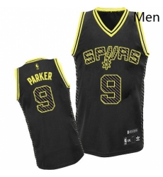 Mens Adidas San Antonio Spurs 9 Tony Parker Authentic Black Electricity Fashion NBA Jersey Mens Adidas San Antonio Spurs 9 Tony Parker Authentic Black Electricity Fashion NBA Jersey