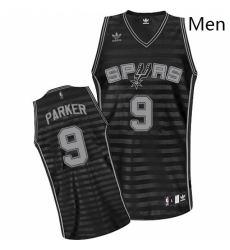 Mens Adidas San Antonio Spurs 9 Tony Parker Swingman BlackGrey Groove NBA Jersey Mens Adidas San Antonio Spurs 9 Tony Parker Swingman BlackGrey Groove NBA Jersey