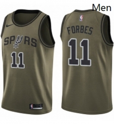 Mens Nike San Antonio Spurs 11 Bryn Forbes Swingman Green Salute to Service NBA Jersey Mens Nike San Antonio Spurs 11 Bryn Forbes Swingman Green Salute to Service NBA Jersey
