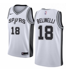 Mens Nike San Antonio Spurs 18 Marco Belinelli Swingman White NBA Jersey Association Edition Mens Nike San Antonio Spurs 18 Marco Belinelli Swingman White NBA Jersey Association Edition
