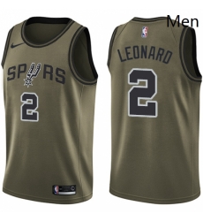 Mens Nike San Antonio Spurs 2 Kawhi Leonard Swingman Green Salute to Service NBA Jersey Mens Nike San Antonio Spurs 2 Kawhi Leonard Swingman Green Salute to Service NBA Jersey