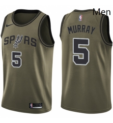 Mens Nike San Antonio Spurs 5 Dejounte Murray Swingman Green Salute to Service NBA Jersey Mens Nike San Antonio Spurs 5 Dejounte Murray Swingman Green Salute to Service NBA Jersey