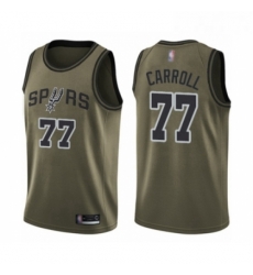 Mens San Antonio Spurs 77 DeMarre Carroll Swingman Green Salute to Service Basketball Jersey Mens San Antonio Spurs 77 DeMarre Carroll Swingman Green Salute to Service Basketball Jersey