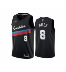 Men's San Antonio Spurs #8 Patty Mills Black City Edition Fiesta 2020-21 Stitched Basketball Jersey Men's San Antonio Spurs #8 Patty Mills Black City Edition Fiesta 2020-21 Stitched Basketball Jersey